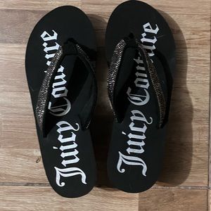never worn juicy couture wedge flip flops